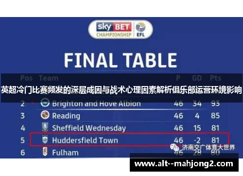 英超冷门比赛频发的深层成因与战术心理因素解析俱乐部运营环境影响 英超冷门比赛频发的深层成因与战术心理因素解析俱乐部运营环境影响